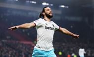 MIDDLESBROUGH, ENGLAND - JANUARY 21:  Andy Carroll of West Ham United turns to celebrate after scoring his second goal during the Premier League match between Middlesbrough and West Ham United at Riverside Stadium on January 21, 2017 in Middlesbrough, England. (Photo by Ian MacNicol/Getty Images)